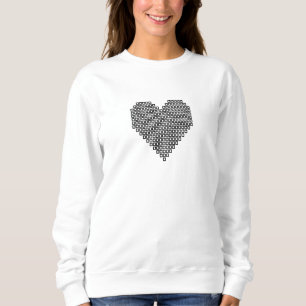Svart pixelhjärta t shirt