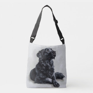 Svart placerad återgivare axelväska