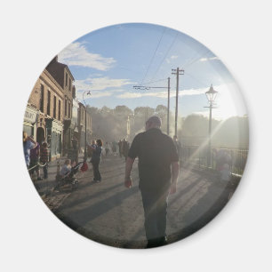 Svart plats för landmuseumgata magnet