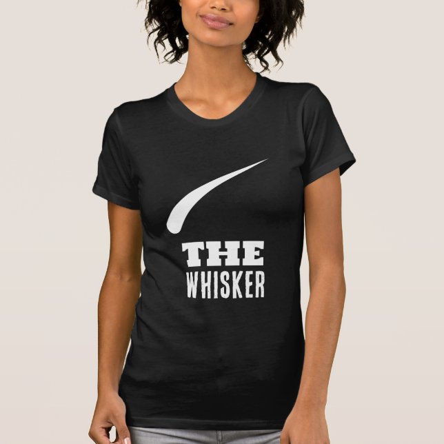 Svart platt klar whisker T-shirt (Framsida)