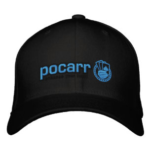 Svart Pocarr hatt Broderad Keps