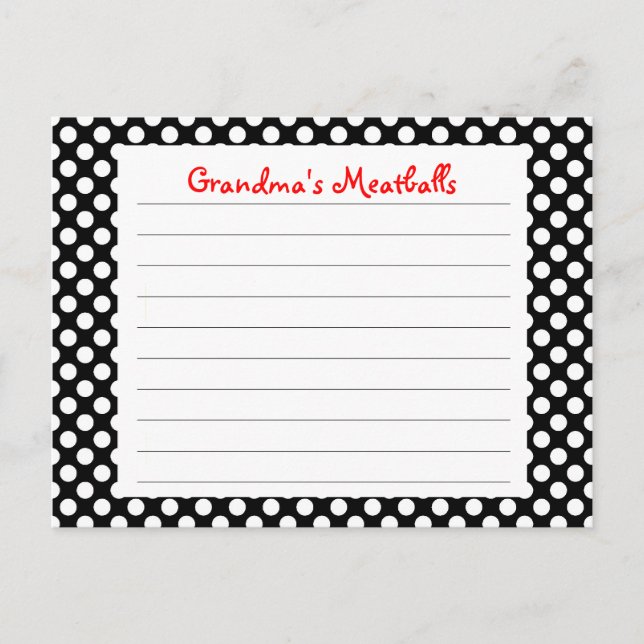 Svart pockmottagarkort vykort (Framsida)