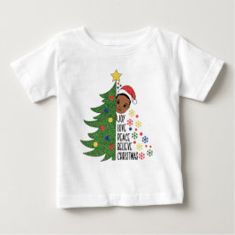 Svart Pojke Melanin Pojkar Jultröja X-mas Kul T Shirt