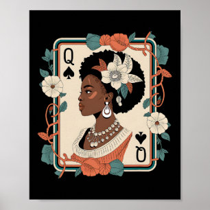 Svart Poker Kort Svart Historia Månad Afrikansk Dr Poster