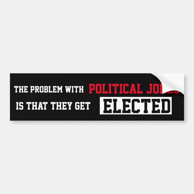 Svart politiska skämt får valda bildekal (Framsidan)