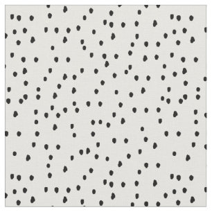 Svart polka dots för hand plockade tyg
