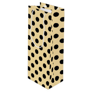 Svart polka dots på blekens gult