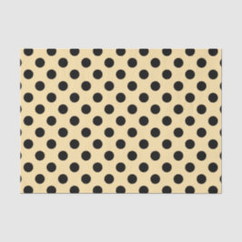 Svart polka dots på blekens gult