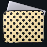 Svart polka dots på blekens gult laptop sleeve<br><div class="desc">Svart polka dots på blekens gult</div>