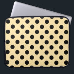 Svart polka dots på blekens gult laptop sleeve<br><div class="desc">Svart polka dots på blekens gult</div>
