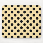 Svart polka dots på blekens gult musmatta<br><div class="desc">Svart polka dots på blekens gult</div>