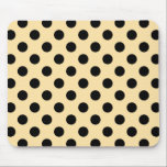 Svart polka dots på blekens gult musmatta<br><div class="desc">Svart polka dots på blekens gult</div>