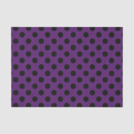 Svart polka dots på plommonets lila