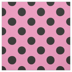 Svart polka dots på rosa tyg