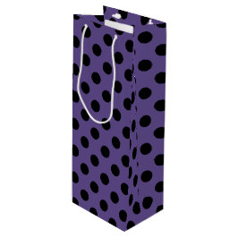 Svart polka dots på ultraviolett