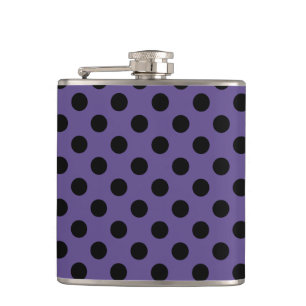 Svart polka dots på ultraviolett fickplunta