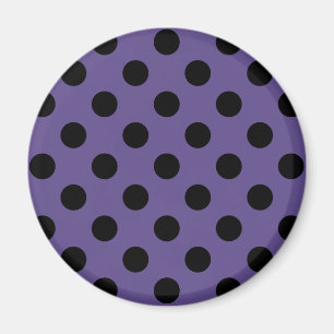 Svart polka dots på ultraviolett magnet