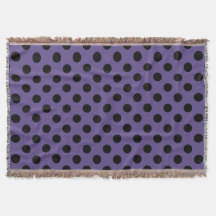 Svart polka dots på ultraviolett