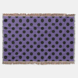 Svart polka dots på ultraviolett mysfilt