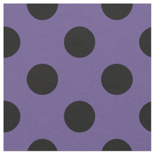 Svart polka dots på ultraviolett tyg