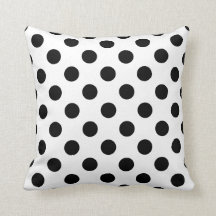 Svart polka dots på vit