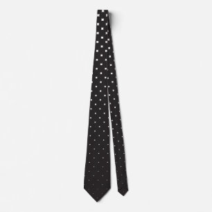 Svart polka dots studenten och vit bakgrund slips