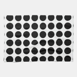 Svart polka dotskökshandduk kökshandduk