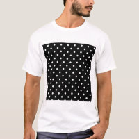 svart polka punkt