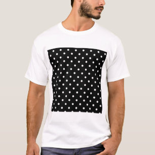svart polka punkt t shirt