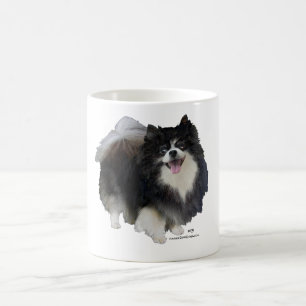 Svart pomeranian kaffemugg