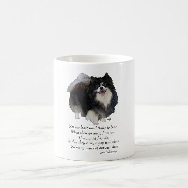 Svart Pomeranian Minnessak Kaffemugg (Center)