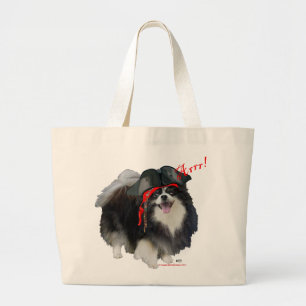 Svart Pomeranian Pirat - Arrr! Jumbo Tygkasse