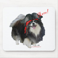 Svart Pomeranian Pirat - Arrr!