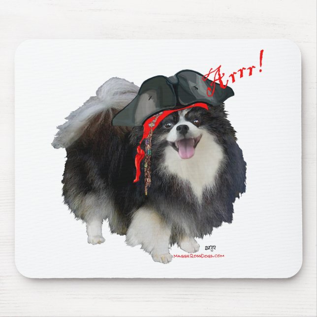 Svart Pomeranian Pirat - Arrr! Musmatta (Framsidan)