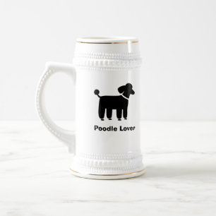 Svart Poodle Hund Grafik med Anpassad Text Sejdel