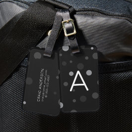 Svart popppunkter bagagebricka