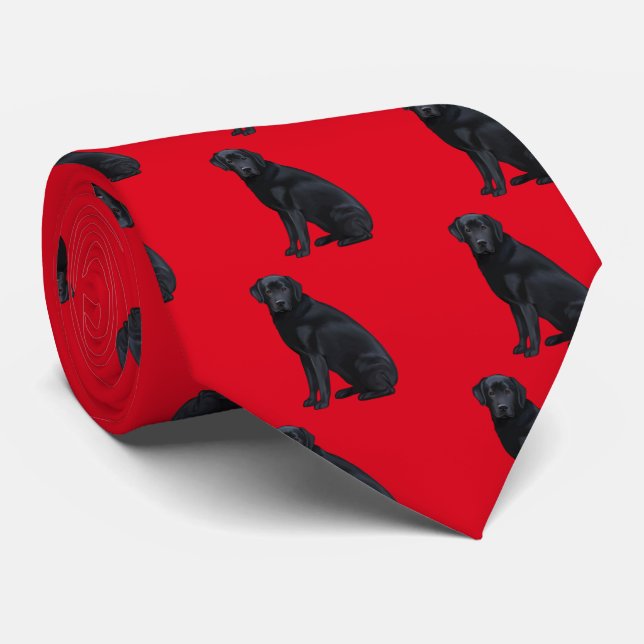 Svart porträtt för Labrador Retriever Slips (Rullad)