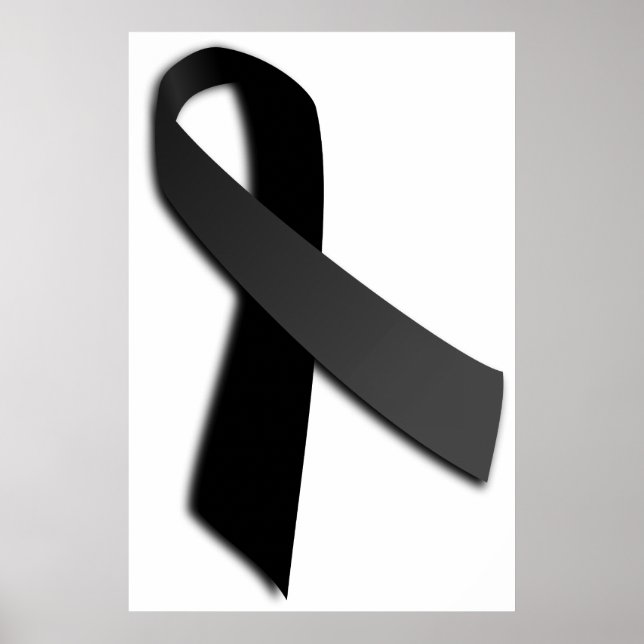 Svart POW MIA Rememrance Awareness Ribbon Poster (Framsidan)