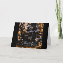 Svart presentbox tackkort | Ljusglans