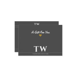 Svart presentkort för Mode Designer