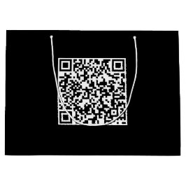 Svart presentpåse med eget varumärkes QR-kod
