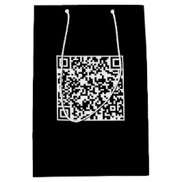 Svart presentpåse med eget varumärkes QR-kod