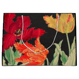 SVART PRESENTPÅSE MED JAPANSKA VALLMOFOR