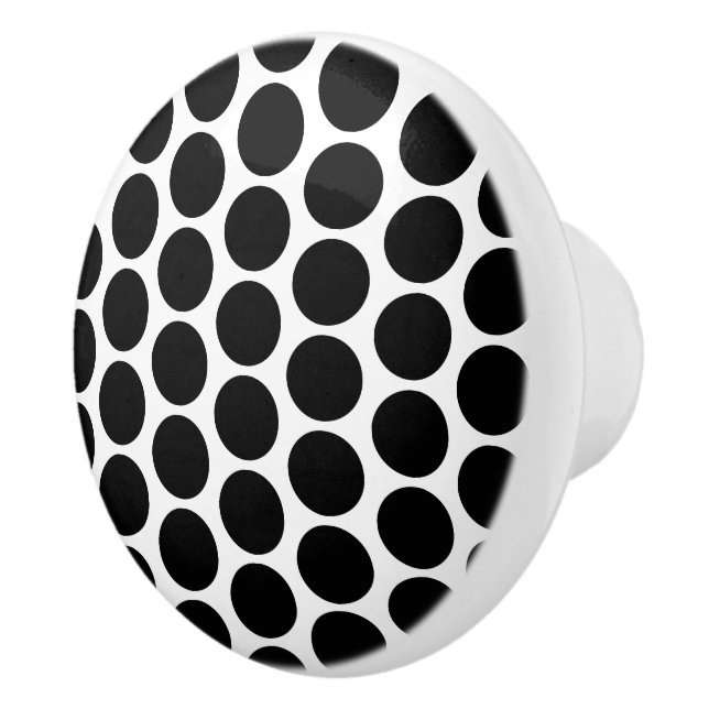 Svart prickdesign knopp (Höger)