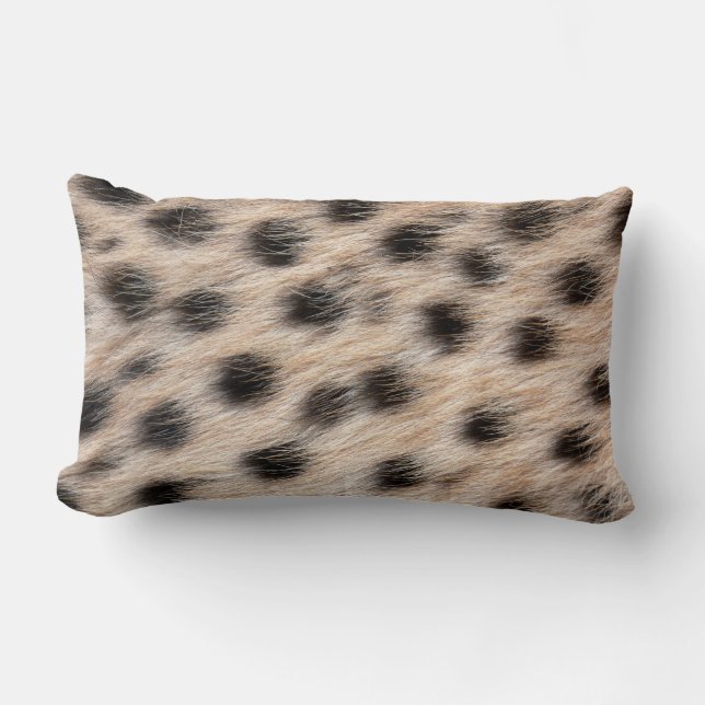 svart prickig Cheetahpäls eller flår Lumbarkudde (Framsida)