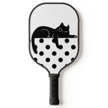 Svart prickig katt Pickleball-paddle