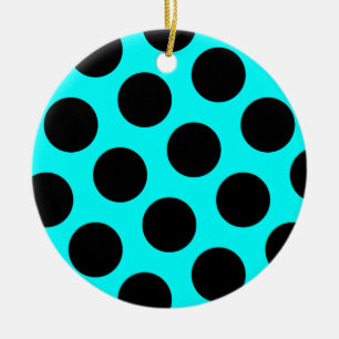 Svart prickig ornament