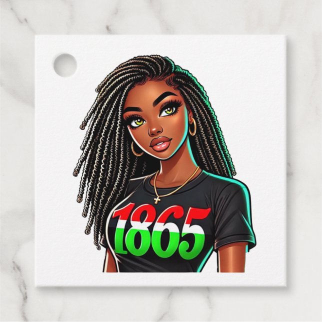 Svart Pride 1865 Gåvor Etiketter (Framsida)