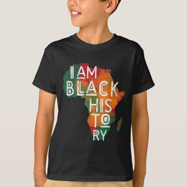 Svart Pride Getter jag är svart historik African A T Shirt (Framsida)