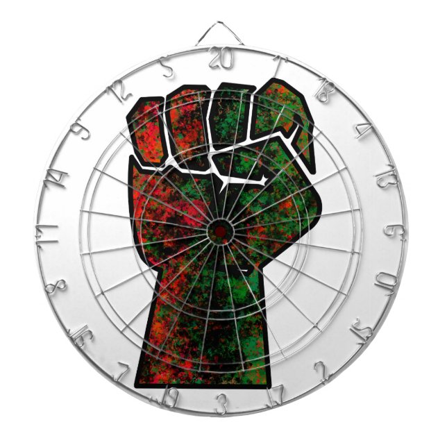 svart pride röd grönt första panafrikanska flagga  darttavla (Framsidan)